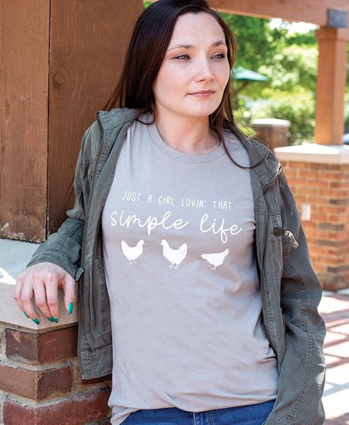 Picture of Lovin' That Simple Life T-Shirt, Heather Stone XXL