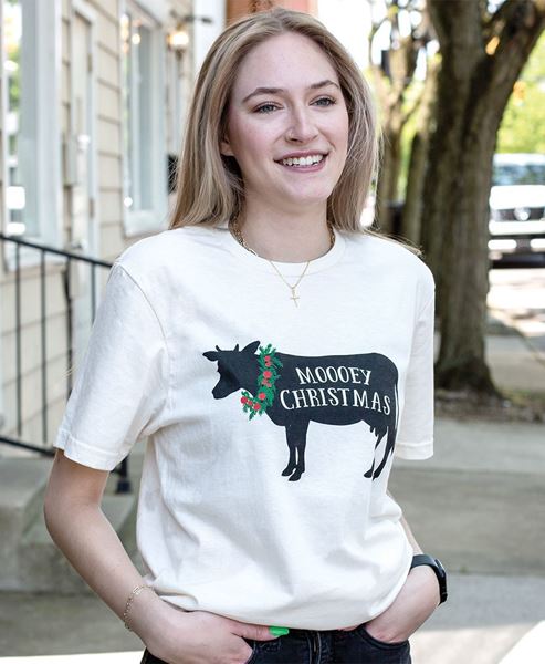 Picture of Moooey Christmas T-Shirt, Natural