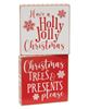 Picture of Holly Jolly Christmas Trees Square Block, 2/Set