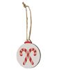 Picture of Sparkle Reindeer, Candy Canes, or Snowflake Wooden Bulb Ornament, 3/Set