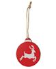 Picture of Sparkle Reindeer, Candy Canes, or Snowflake Wooden Bulb Ornament, 3/Set