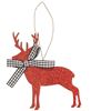 Picture of Wooden Glitter Reindeer Ornament, 2/Set