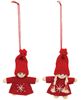 Picture of Mini Snowflake Stitched Wooden Doll Ornament, 2/Set