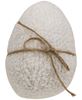 Picture of Stuffed White Chenille Egg w/Jute Bow