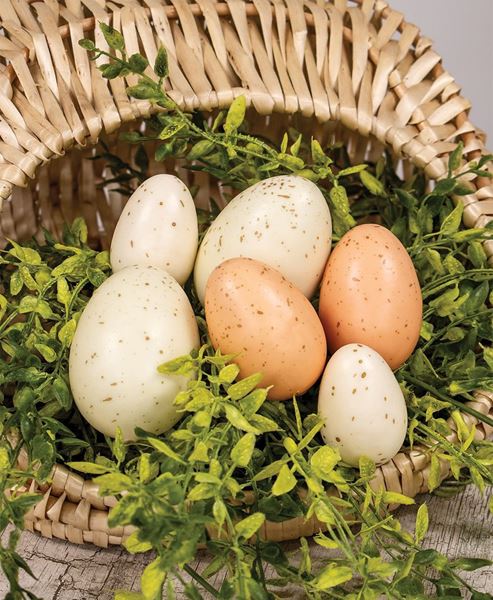 Picture of Natural Speckled Eggs in Bag, 6/Set