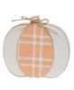 Picture of Cream & Orange Plaid Wooden Pumpkin Sitter, 2/Set