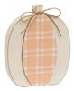 Picture of Cream & Orange Plaid Wooden Pumpkin Sitter, 2/Set