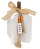 Picture of Small Grateful Charm White Wooden Interlocking Pumpkin