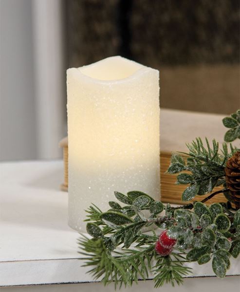 Col House Designs - Retail| White Glitter Timer Pillar, 3