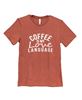 Picture of Coffee Is My Love Language T-Shirt, Heather Clay