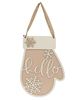 Picture of Glittered Hello & Snowflakes Mitten Sign