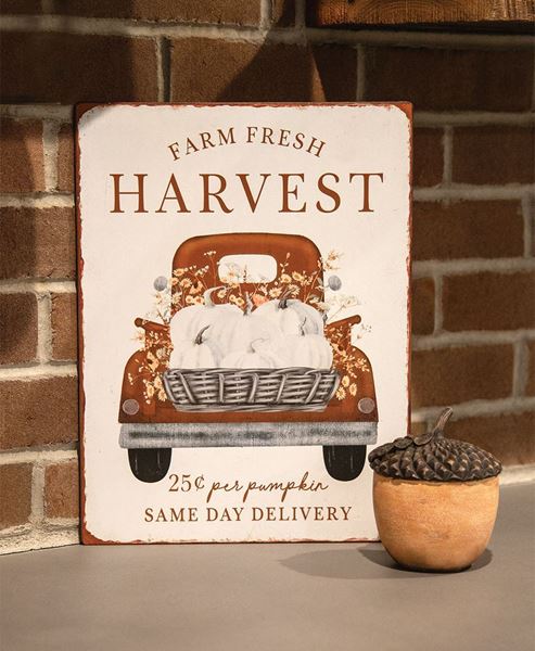 Picture of Farm Fresh Harvest Truck Metal Sign