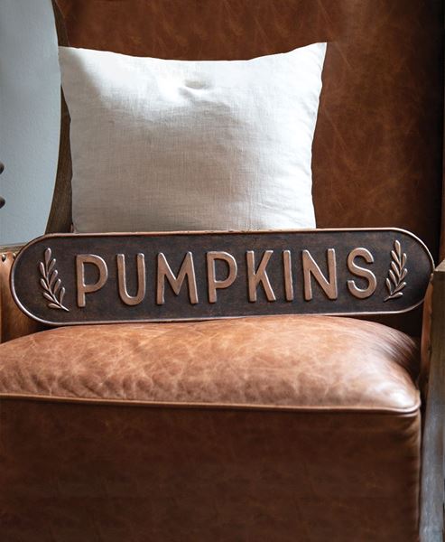 Picture of Pumpkins Rustic Brown Metal Sign