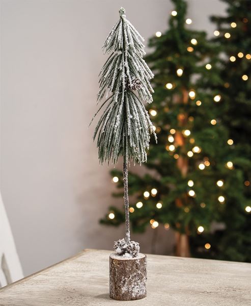 Picture of Snowy Long Needle Pine Tree w/Pinecones, 14"