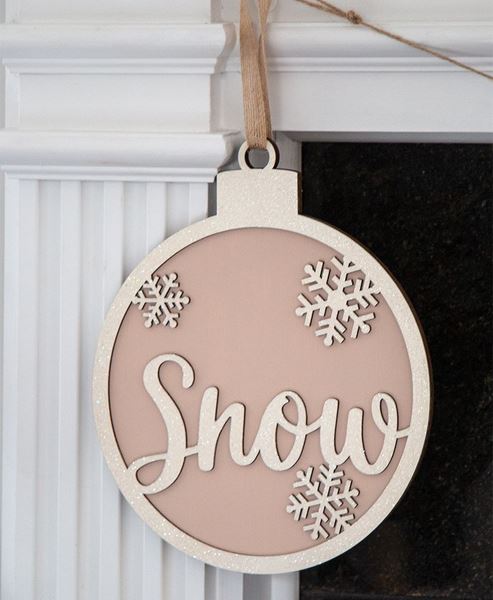 Picture of Glittered "Snow" Bulb Hanger