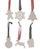 Picture of White Glitter Winter Wonder Ornaments, 6/Set