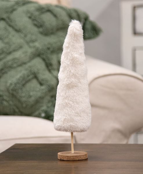 Picture of Furry White Sparkle Christmas Tree, 12"H