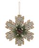 Picture of Wooden Birch & Pine Snowflake Ornament, 8"