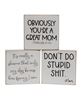 Picture of Don't Do Stupid Shit Square Block, 3/Set