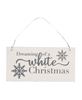 Picture of White Christmas Wood Ornament, 3/Set