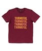 Picture of Orange & Plaid Thankful T-Shirt - Maroon