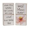 Picture of What Love Looks Like Mini Square Blocks, 4/Set