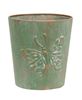 Picture of Green Copper Finish Butterfly Embossed Planter