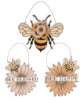 Picture of Blessed Bee Flower Ornaments, 3/Set