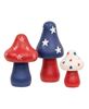 Picture of Wooden Americana Mushroom Sitters, 3/Set