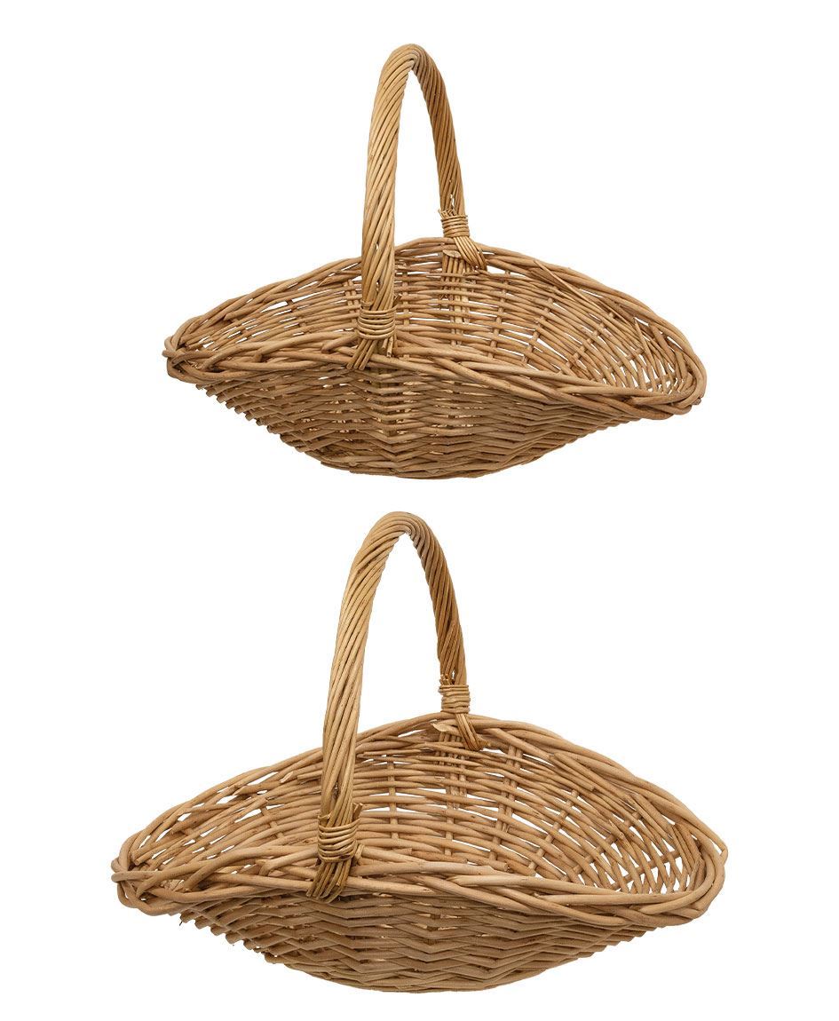 Col House Designs - Retail| Natural Willow Flower Gathering Baskets, 2/Set