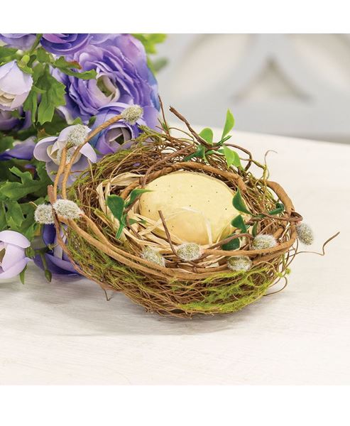 Picture of New Growth Mossy Bird Nest w/Egg