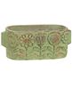 Picture of Flower Garden Embossed Distressed Green Cement Oval Planter