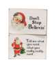 Picture of Don't Stop Believin Santa Block Sign, 2/Set