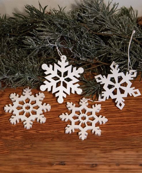 Picture of Sparkle Snowflake Ornament, 3.5", 4/Set