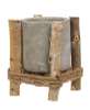 Picture of Cement Planter in Wooden Frame, 5" Sq. x 6" H