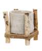 Picture of Cement Planter in Wooden Frame, 5" Sq. x 5.5" H