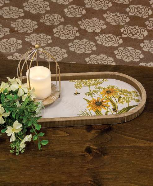 Picture of Bumble Bee & Flower Oval Tray