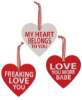 Picture of Love You More Wooden Heart Ornament, 3/Set