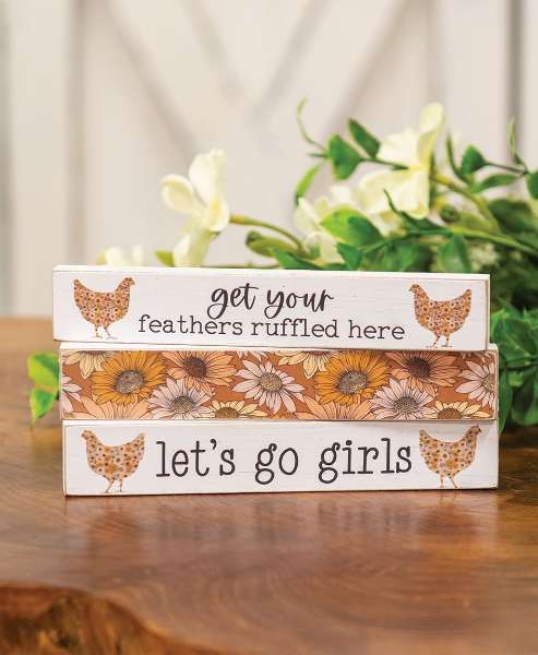 Picture of Let's Go Girls Floral Chicken Mini Stick, 3/Set