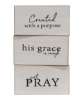 Picture of Faith Sentiment Distressed Wooden Block, 3/Set