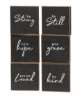 Picture of Inspirational Hope Words Black Wooden Square Block, 6/Set