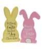 Picture of Bunny Kisses/Joy and Chocolate Wooden Bunny Sitter, 2/Set