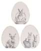 Picture of Easter Bunny Sketch Wooden Egg Block, 3/Set