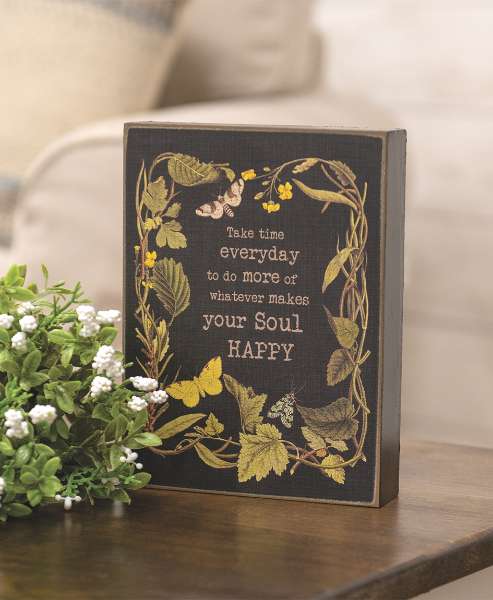 Picture of Take Time Everyday Vine & Moth Box Sign