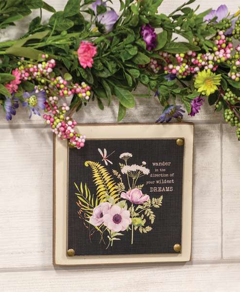 Picture of Wander Layered Floral Sign