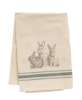 Picture of Baby Bunny Trio Slate Feed Sack Stripe Dish Towel