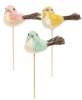 Picture of Pastel Sisal Bird with Twiggy Tail Pick, 3/Set