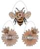 Picture of Blessed Bee Flower Wooden Hanger, 3/Set