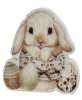 Picture of White Floral Chunky Hatching Baby Easter Bunny Sitter