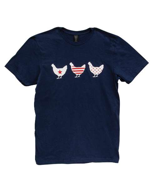 Picture of Americana Chickens T-Shirt - Navy